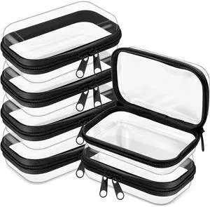 6 Pcs Clear Hard Zipper Case Plastic Zipper Pouches Transparent Makeup Bag Pencil Case Pouches Toiletry Diaper Bag for Travel Toy Storage Organizer Bins(Black,5 x 3 x 2 Inch) 6 Pcs Clear Hard Zipper Case Plastic Zipper Pouches Transparent Makeup Bag Pencil Case Pouches Toiletry Diaper Bag for Travel Toy Storage Organizer Bins(Black,5 x 3 x 2 Inch)