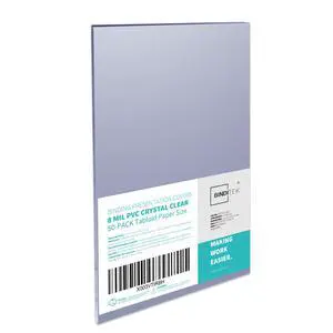 50 Pack 8 Mil PVC Clear Binding Presentation Covers, 11 x 17 Inches, Tabloid Size, Square Corners, Un-Punched, Office School Supplies 50 Pack 8 Mil PVC Clear Binding Presentation Covers, 11 x 17 Inches, Tabloid Size, Square Corners, Un-Punched, Office School Supplies