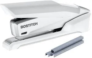 Office inPOWER+28 Executive Stapler - 3 in 1 Stapler - One Finger, No Effort, Spring Powered Stapler, White/Gray (1180) Office inPOWER+28 Executive Stapler - 3 in 1 Stapler - One Finger, No Effort, Spring Powered Stapler, White/Gray (1180)