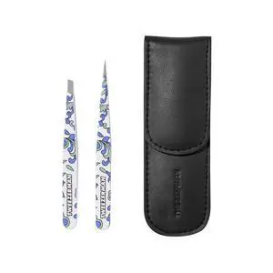 Petite Tweeze Set for Eyebrows with Travel Case, Paisley Petite Tweeze Set for Eyebrows with Travel Case, Paisley