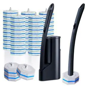 Disposable Toilet Brush with 50 Wand Cleaner Refills PadsWall Mounted Toilet Bowl Holder SetToilet Cleaning System Starter KitBathroom Cleaning System for Sink Bathtub Wash Basin Disposable Toilet Brush with 50 Wand Cleaner Refills PadsWall Mounted Toilet Bowl Holder SetToilet Cleaning System Starter KitBathroom Cleaning System for Sink Bathtub Wash Basin