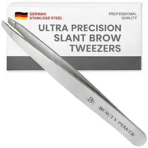 Tweezers for Women Facial Hair: Ultra Precision Tweezers for Women & Men, Sharp Slant Tweezer for Eyebrows, Ingrown Hair Removal. Professional Plucker + Case, German Stainless Steel Gray Tweezers for Women Facial Hair: Ultra Precision Tweezers for Women & Men, Sharp Slant Tweezer for Eyebrows, Ingrown Hair Removal. Professional Plucker + Case, German Stainless Steel Gray