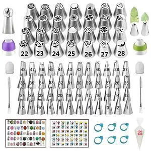 Russian Piping Tips Set, 193 Pcs Baking Supplies Russian Piping Tips Set, 193 Pcs Baking Supplies