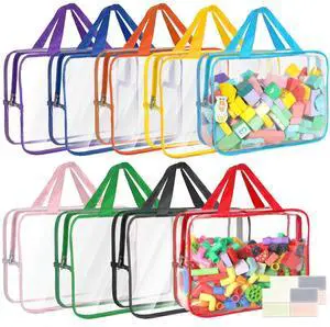 9 Packs Toy Storage Bags with Labels, 11.8x8.7x3.9In Large PVC Reusable Clear Board Game Storage with Zipper, Travel Waterproof Organizer Bags for Building Blocks, Puzzle, Books, Stationery 9 Packs Toy Storage Bags with Labels, 11.8x8.7x3.9In Large PVC Reusable Clear Board Game Storage with Zipper, Travel Waterproof Organizer Bags for Building Blocks, Puzzle, Books, Stationery