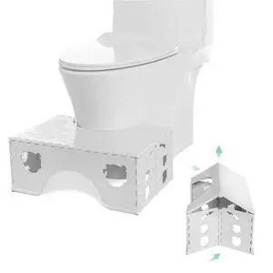 Foldable Toilet Stool, 7inches Healthy Bathroom Squatting Posture Poop Stool with Anti-Slip Feet, A Good Helper to Effective Relief of Constipation, Easy to Storage Toilet Squat Stool. Foldable Toilet Stool, 7inches Healthy Bathroom Squatting Posture Poop Stool with Anti-Slip Feet, A Good Helper to Effective Relief of Constipation, Easy to Storage Toilet Squat Stool.