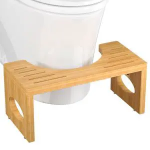 7 Inch Bamboo Toilet Stool, Foldable Poop Stool, Bathroom Step Stool Squat (Natural) 7 Inch Bamboo Toilet Stool, Foldable Poop Stool, Bathroom Step Stool Squat (Natural)