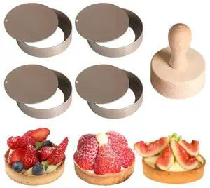 4 Packs Mini Tart Pans with Removable Bottom 3 Reusable Non-Stick Egg Tart Mold with Tart Tamper for Cheesecake Muffin Pan 4 Packs Mini Tart Pans with Removable Bottom 3 Reusable Non-Stick Egg Tart Mold with Tart Tamper for Cheesecake Muffin Pan