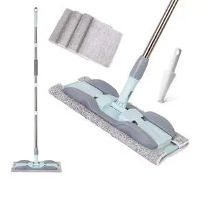2-in-1 Microfiber Mop for Wet & Dry Use, 15-Inch with 4 Washable Pads, Adjustable Handle for Effortless Deep Cleaning and Floor Protection 2-in-1 Microfiber Mop for Wet & Dry Use, 15-Inch with 4 Washable Pads, Adjustable Handle for Effortless Deep Cleaning and Floor Protection