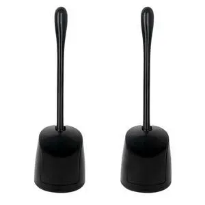 Toilet Bowl Brush and Holder for Bathroom Cleaning, 2 SetBlack Toilet Bowl Brush and Holder for Bathroom Cleaning, 2 SetBlack