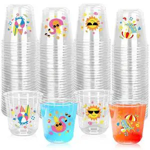 60Pcs Pool Party Plastic Cups 12 Oz Disposable Clear Stemless Wine Cocktail Glasses PET Drinkware Cups Set for Summer Beach Hawaiian Luau Birthday Party Supplies 60Pcs Pool Party Plastic Cups 12 Oz Disposable Clear Stemless Wine Cocktail Glasses PET Drinkware Cups Set for Summer Beach Hawaiian Luau Birthday Party Supplies