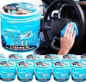 12 Pack Cleaning Gel for Those Hard to Reach Places, Automotive Cup Holder Electronic Keyboard Office, Slime Gel Cleaner Dust Crumb Removal (Jar, Blue, 3.5oz) 12 Pack Cleaning Gel for Those Hard to Reach Places, Automotive Cup Holder Electronic Keyboard Office, Slime Gel Cleaner Dust Crumb Removal (Jar, Blue, 3.5oz)