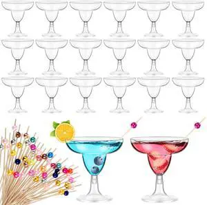 40 Pcs 5 oz Plastic Margarita Glasses Cup with 100 Pcs Pearl Picks Disposable Clear Cocktail Cups Cocktail Toothpicks for Taco Party Weddings Decorations Party Wine Desserts Appetizers 40 Pcs 5 oz Plastic Margarita Glasses Cup with 100 Pcs Pearl Picks Disposable Clear Cocktail Cups Cocktail Toothpicks for Taco Party Weddings Decorations Party Wine Desserts Appetizers
