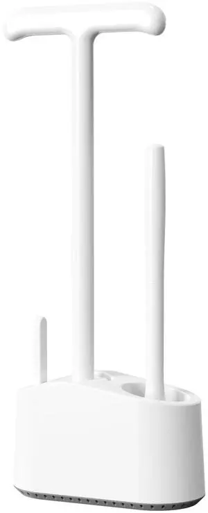 3 in 1 Toilet Brush and Plunger SetExtended Handle Plunger,Heavy Duty Toilet Bowl Brush and Holder Hidden Toilet Plunger and Brush Set,Bathroom Cleaning Supplies (Pure White) 3 in 1 Toilet Brush and Plunger SetExtended Handle Plunger,Heavy Duty Toilet Bowl Brush and Holder Hidden Toilet Plunger and Brush Set,Bathroom Cleaning Supplies (Pure White)
