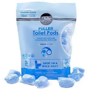 Toilet Bowl Cleaner Pods - Water Soluble Tablet Cleansers, Cleans Descales & Refreshes Bathroom Toilets Removes Odors Soils & Stains Light Fresh Scent Ideal for Homes & Businesses 1-Pack Toilet Bowl Cleaner Pods - Water Soluble Tablet Cleansers, Cleans Descales & Refreshes Bathroom Toilets Removes Odors Soils & Stains Light Fresh Scent Ideal for Homes & Businesses 1-Pack