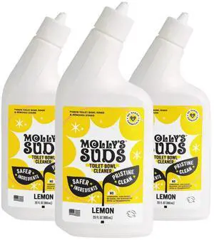 Toilet Bowl Cleaner (Non-Bleach) | 98% Plant-Based Gel Formula Freshens, Removes Stains and Deodorizes | Lemon Scent - 23 Fl Oz (Pack of 3) Toilet Bowl Cleaner (Non-Bleach) | 98% Plant-Based Gel Formula Freshens, Removes Stains and Deodorizes | Lemon Scent - 23 Fl Oz (Pack of 3)