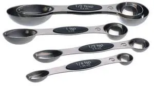 5pc Measuring Spoons Set Stainless Steel, Accurate Measurements for Cooking and Baking, Easy-to-Read, BPA-Free 5pc Measuring Spoons Set Stainless Steel, Accurate Measurements for Cooking and Baking, Easy-to-Read, BPA-Free