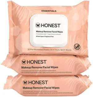 Fragrance Free Cleansing Makeup Remover Facial Wipes, Plant Based, Hypoallergenic, Sensitive Skin, 90 Count Fragrance Free Cleansing Makeup Remover Facial Wipes, Plant Based, Hypoallergenic, Sensitive Skin, 90 Count