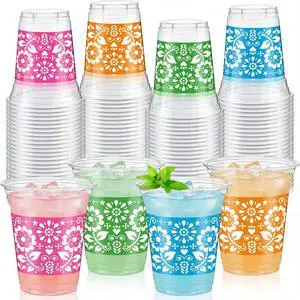 120 Pcs Fiesta Plastic Cups 12 oz Mexican Disposable Party Cups Cinco De Mayo Margarita Drinkware for Mexican Theme Birthday Taco Bar Birthday Wedding Party Supplies Decorations 120 Pcs Fiesta Plastic Cups 12 oz Mexican Disposable Party Cups Cinco De Mayo Margarita Drinkware for Mexican Theme Birthday Taco Bar Birthday Wedding Party Supplies Decorations
