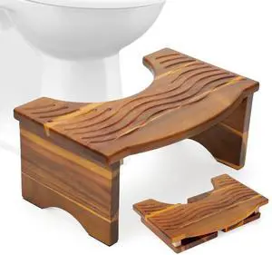 Toilet Stool, Acacia Wood Poop Stool for Potty Training,7 Inch Toilet Stool Squat for Adult,Poop Stool,No Assembly Required,Improve Bathroom Posture and Comfort (Acacia) Toilet Stool, Acacia Wood Poop Stool for Potty Training,7 Inch Toilet Stool Squat for Adult,Poop Stool,No Assembly Required,Improve Bathroom Posture and Comfort (Acacia)