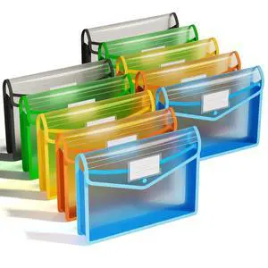 Plastic Expanding File Folder, Transparent envelopes with Snap Closure,No Dividers,Large Capacity,Document Organizer for Receipts, Bills&Taxes,Letter/A4 Size for School/Office/Home-10 Pack Plastic Expanding File Folder, Transparent envelopes with Snap Closure,No Dividers,Large Capacity,Document Organizer for Receipts, Bills&Taxes,Letter/A4 Size for School/Office/Home-10 Pack