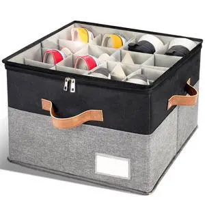 Shoe Organizer for Closet, Foldable Shoe Storage Bins with Clear Cover, Space Saving Shoes Holder with 4 Handles, Large Adjustable Shoe Box Storage Containers, Fits 8-16 Pairs, 1 Pack, Black Shoe Organizer for Closet, Foldable Shoe Storage Bins with Clear Cover, Space Saving Shoes Holder with 4 Handles, Large Adjustable Shoe Box Storage Containers, Fits 8-16 Pairs, 1 Pack, Black