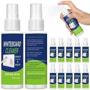 12 Pcs Whiteboard Spray Cleaner 3.4 oz Dry Erase Board Cleaner Removes for Whiteboard Chalkboard Office Classroom Accessories 12 Pcs Whiteboard Spray Cleaner 3.4 oz Dry Erase Board Cleaner Removes for Whiteboard Chalkboard Office Classroom Accessories