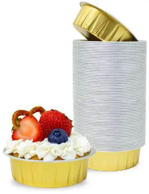 Mini Disposable Ramekins | Small Creme Brulee Dishes | Baking Essentials Ramekins | Baking Dessert Cups for Parties, Weddings, Catering | CMJJ Mini Disposable Ramekins | Small Creme Brulee Dishes | Baking Essentials Ramekins | Baking Dessert Cups for Parties, Weddings, Catering | CMJJ