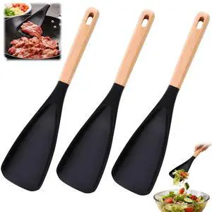 3Pack Cedar and Ash SpoonulaMulti Function Spatula Cooking Spoon with Wooden Handle,Heat Resistant & Nonstick Kitchen Utensils Safe Silicone Head Spoon for Mixing,Stirring,Scooping,Flipping,Serving 3Pack Cedar and Ash SpoonulaMulti Function Spatula Cooking Spoon with Wooden Handle,Heat Resistant & Nonstick Kitchen Utensils Safe Silicone Head Spoon for Mixing,Stirring,Scooping,Flipping,Serving