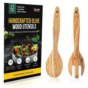 Utensil Set of 2 PCS Handcrafted Wooden Spoon & Spatula Natural Eco-Friendly Cooking Utensils, Nonstick Safe, Durable Kitchen Tools Utensil Set of 2 PCS Handcrafted Wooden Spoon & Spatula Natural Eco-Friendly Cooking Utensils, Nonstick Safe, Durable Kitchen Tools