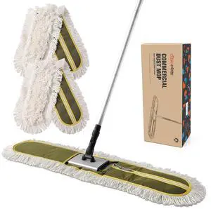 36" Commercial Dust Mops for Floor Cleaning Heavy Duty Floor Duster Mop with Long Handle Hotel Gym Household Cleaning Supplies for Hardwood, Tiles, Marble Floors (Green) 36" Commercial Dust Mops for Floor Cleaning Heavy Duty Floor Duster Mop with Long Handle Hotel Gym Household Cleaning Supplies for Hardwood, Tiles, Marble Floors (Green)