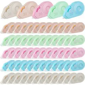 60 Pcs Colorful Correction Tape 39.4 ft White Wrong out Tear Resistant Bulk Easy to Use Roller Applicator for Office Note Journal Scrapbooking Home (Pastel) 60 Pcs Colorful Correction Tape 39.4 ft White Wrong out Tear Resistant Bulk Easy to Use Roller Applicator for Office Note Journal Scrapbooking Home (Pastel)
