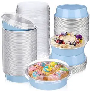 120 Pcs 8 oz Disposable Creme Brulee Ramekins with Lids, 4 Inch Mini Pie Tins Aluminum Foil Pie Tart Cake Baking Pans Individual Round Containers Oven Safe(Sky Blue) 120 Pcs 8 oz Disposable Creme Brulee Ramekins with Lids, 4 Inch Mini Pie Tins Aluminum Foil Pie Tart Cake Baking Pans Individual Round Containers Oven Safe(Sky Blue)