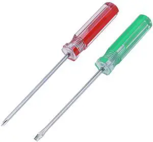 2Pcs Screwdriver Set, Non-Magnetic 3mm Phillips & Slotted Bits Screwdriver with 3 Inch Steel Shaft for Repair Home Improvement Craft 2Pcs Screwdriver Set, Non-Magnetic 3mm Phillips & Slotted Bits Screwdriver with 3 Inch Steel Shaft for Repair Home Improvement Craft
