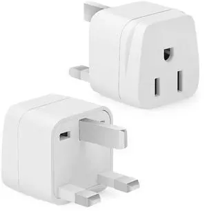 Bates- US to UK Plug Adapter, 2 Pack, White Type G Adapter for Travel, UK Power Adapter, UK Adapter Plug, Ireland Plug Adapter for London Plug, UK Adapters for Travel, England Travel Plug Adapter Bates- US to UK Plug Adapter, 2 Pack, White Type G Adapter for Travel, UK Power Adapter, UK Adapter Plug, Ireland Plug Adapter for London Plug, UK Adapters for Travel, England Travel Plug Adapter