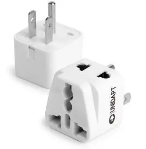 India to US Plug Adapter 2 Pack, UK to US Travel Plug Converter India to US Plug Adapter 2 Pack, UK to US Travel Plug Converter