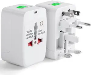 Universal Adapter for Travel, Compact International Power Adapter for USA, EU, UK, Australia, and India Outlets, All in One Universal Adapter for Travel, Compact International Power Adapter for USA, EU, UK, Australia, and India Outlets, All in One