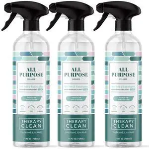 Clean All Purpose Cleaning Spray - Sea Salt & Eucalyptus 24 fl. oz (Pack of 3) - 100% Natural Scent, Kitchen Surface Counter, Surface Cleaner, Non Toxic All Purpose Cleaner Spray Clean All Purpose Cleaning Spray - Sea Salt & Eucalyptus 24 fl. oz (Pack of 3) - 100% Natural Scent, Kitchen Surface Counter, Surface Cleaner, Non Toxic All Purpose Cleaner Spray