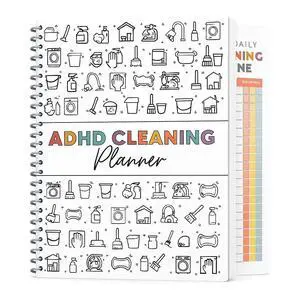 ADHD Cleaning Planner for Adults Undated Daily, Weekly & Monthly Cleaning Schedule & Checklist Household Chores Organizer Notebook for Home Management, Routine Tracking Family Cleaning Tasks ADHD Cleaning Planner for Adults Undated Daily, Weekly & Monthly Cleaning Schedule & Checklist Household Chores Organizer Notebook for Home Management, Routine Tracking Family Cleaning Tasks