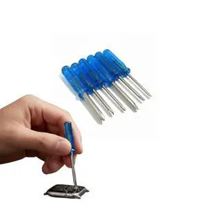 Mini Screwdriver Set, Pack of 6, Cross and Flat Tip Sizes 3 mm 2 mm 1.6 mm, Repair Tools with Anti-Slip Blue Handle for Eyeglasses, Watches, Laptops, Cameras, Toys, DIY Projects Mini Screwdriver Set, Pack of 6, Cross and Flat Tip Sizes 3 mm 2 mm 1.6 mm, Repair Tools with Anti-Slip Blue Handle for Eyeglasses, Watches, Laptops, Cameras, Toys, DIY Projects