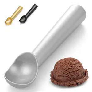 7 inch Ice Cream Scoop - One-Piece Nonstick Aluminum Ice Cream Scooper - Professional Metal Ice Cream Spoon - Durable, Easy to Use & Clean - Lightweight Cookie Spoon - Scoop Ice Cream (Sliver) 7 inch Ice Cream Scoop - One-Piece Nonstick Aluminum Ice Cream Scooper - Professional Metal Ice Cream Spoon - Durable, Easy to Use & Clean - Lightweight Cookie Spoon - Scoop Ice Cream (Sliver)