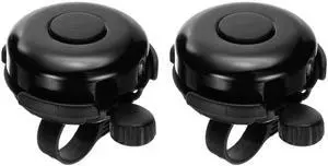 2pcs Bike Bell Classic Bicycle Bell with Loud Crisp Clear Sound Bike Ring Bell Aluminum Bike Accessories for Adults Children Road Mountain Bike, Black 2pcs Bike Bell Classic Bicycle Bell with Loud Crisp Clear Sound Bike Ring Bell Aluminum Bike Accessories for Adults Children Road Mountain Bike, Black
