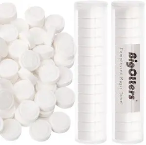 Compressed Towels, 100PCS D isposable Face Towels for Travel Expandable Wipes Tablets with 2PCS Tube Containers for Survival Gear and Supplies Outdoors Camping Hiking Hotel Compressed Towels, 100PCS D isposable Face Towels for Travel Expandable Wipes Tablets with 2PCS Tube Containers for Survival Gear and Supplies Outdoors Camping Hiking Hotel