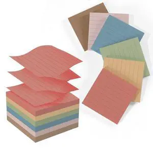 Pop Up Sticky Notes 3x3 Lined,12 Pads 600 Sheets Accordion Style Sticky Notes Refill, 80gsm Thick Paper,Strong Adhesive, 6 Vintage Colors,Post on Windows Doors,Recyclable,Easy to Write on Pop Up Sticky Notes 3x3 Lined,12 Pads 600 Sheets Accordion Style Sticky Notes Refill, 80gsm Thick Paper,Strong Adhesive, 6 Vintage Colors,Post on Windows Doors,Recyclable,Easy to Write on