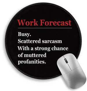 Funny Work Mouse Pad, Black Small Round Mousepads for Desk, Mini Travel Mouse Mat for Wireless Computer Laptop, Office Desk Accessories, 8.6 x 8.6 inch Funny Work Mouse Pad, Black Small Round Mousepads for Desk, Mini Travel Mouse Mat for Wireless Computer Laptop, Office Desk Accessories, 8.6 x 8.6 inch