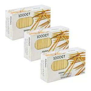 Bamboo Toothpicks Kitchen Essential (3000 Count) Bamboo Toothpicks Kitchen Essential (3000 Count)