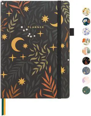 Academic Planner, Weekly & Monthly Planner with Goal & Habit Tracker, A5 Hardcover, Lunar Leaf Academic Planner, Weekly & Monthly Planner with Goal & Habit Tracker, A5 Hardcover, Lunar Leaf