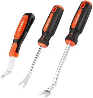 3Pcs Trim Removal Tool and Staple Remover Set, Heavy Duty Pry Tool Clip Removal Tool Staple Puller, Upholstery Tools for Removing Staples, Tacks, Auto Clip Fasteners, Door Panel, Dashboard 3Pcs Trim Removal Tool and Staple Remover Set, Heavy Duty Pry Tool Clip Removal Tool Staple Puller, Upholstery Tools for Removing Staples, Tacks, Auto Clip Fasteners, Door Panel, Dashboard