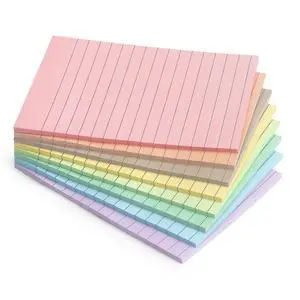Notes, 4x6 in, 8 Pack, Light Colors, Self-Adhesive Notepads Notes, 4x6 in, 8 Pack, Light Colors, Self-Adhesive Notepads