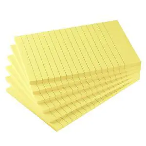 6 Pads Lined Sticky Notes with Lines 4x6 Self-Stick Notes Bright Color Sticky Notes, 45 Sheets/Pad (Yellow) 6 Pads Lined Sticky Notes with Lines 4x6 Self-Stick Notes Bright Color Sticky Notes, 45 Sheets/Pad (Yellow)
