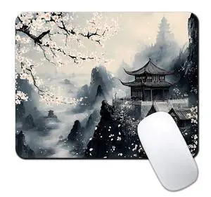 Computer Mouse Pads for Desk, Aesthetic Landscape Painting Japanese Mouse Pad Small Square Computer Mousepad, 9.5" x 7.9" Portable Non-Slip Rubber Base Design for PC & Wireless Laptop Home Office Computer Mouse Pads for Desk, Aesthetic Landscape Painting Japanese Mouse Pad Small Square Computer Mousepad, 9.5" x 7.9" Portable Non-Slip Rubber Base Design for PC & Wireless Laptop Home Office